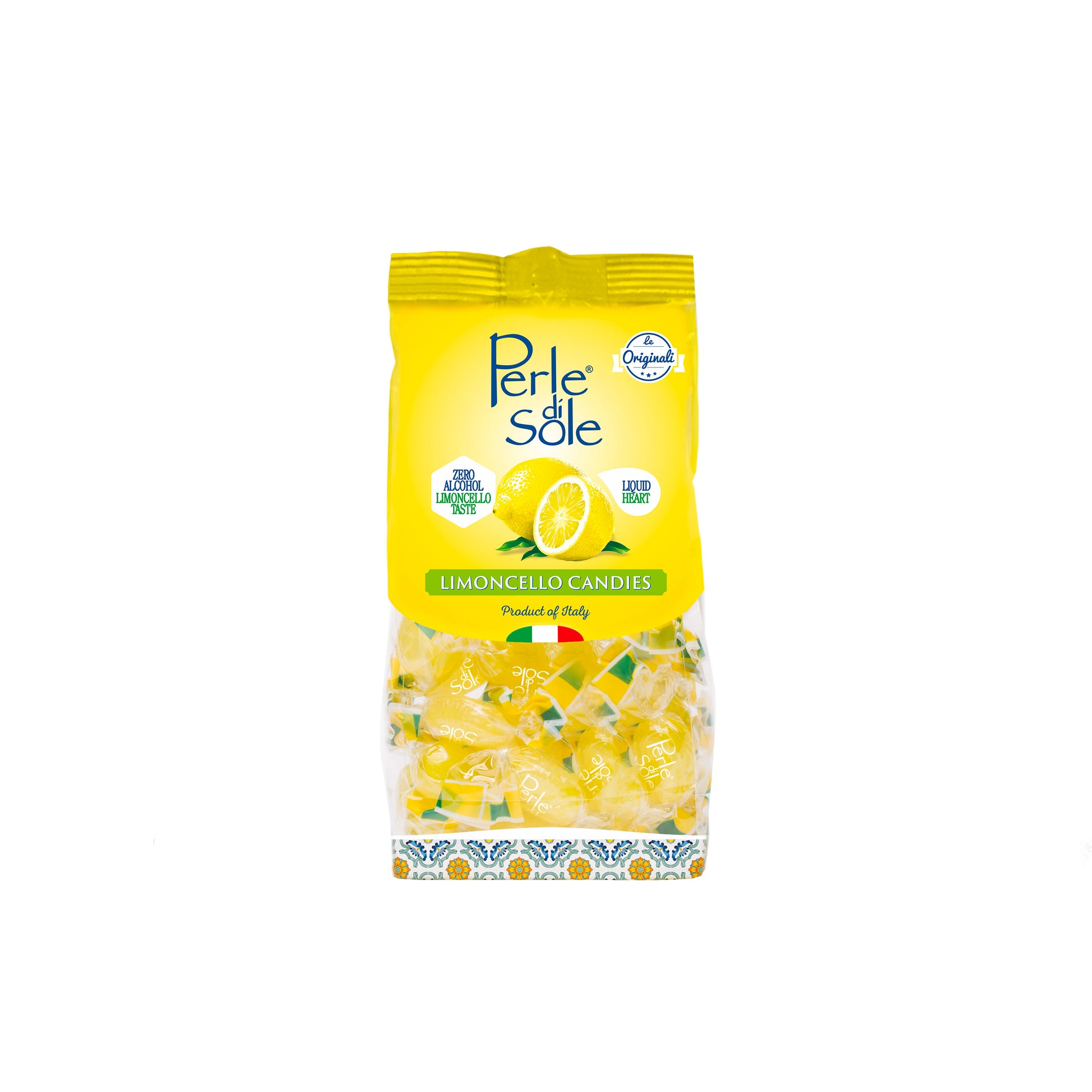 Italienische Zitronenbonbons 100g – Limoncello Bonbons ohne Alkohol, fruchtig und erfrischend