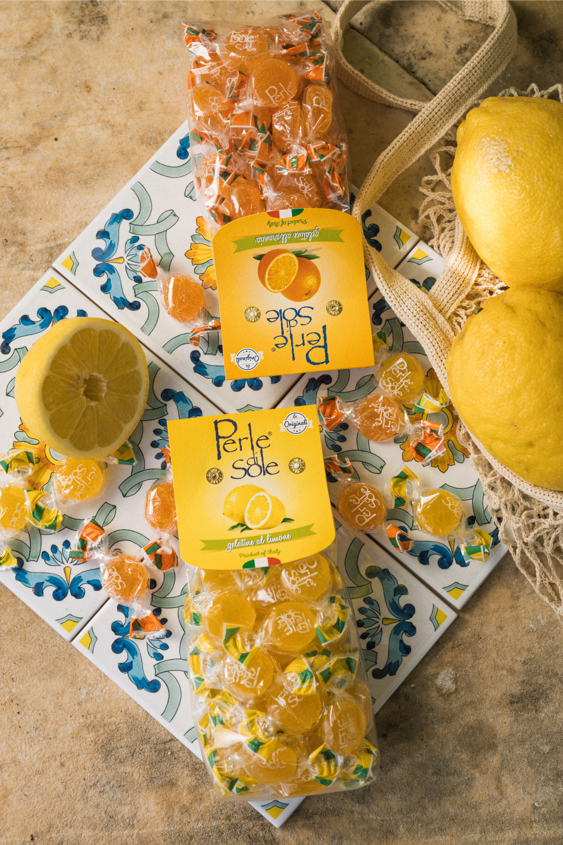 Perle di Sole Hartbonbons mit Zitronengeschmack 1000 gr
