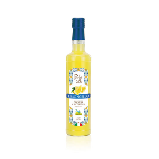 Limoncello aus Sorrento-Zitronen (0,5 L) – italienischer Zitronenlikör 30 % Vol., frisch und natürlich