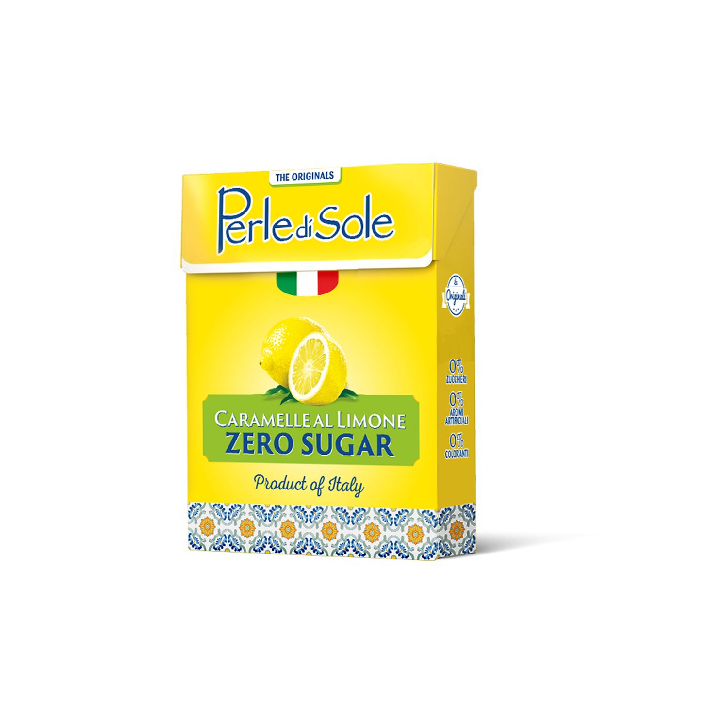 Perle di Sole Zitronenbonbons 40g ohne Zucker – italienische Bonbons mit frischem Zitronenaroma