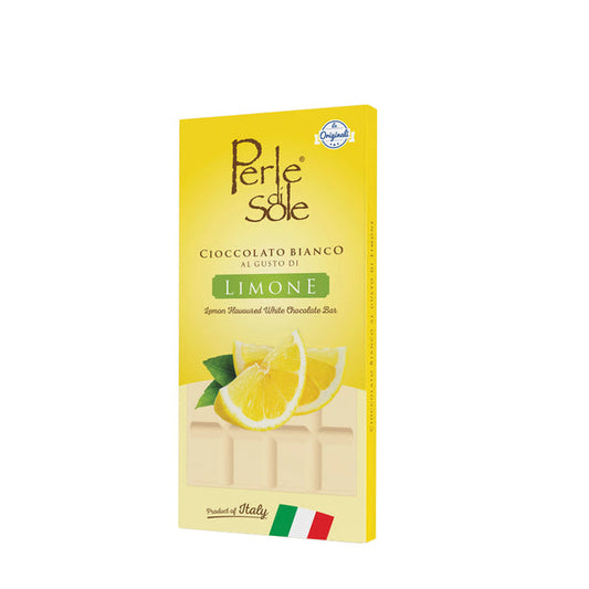 Perle di Sole Weisse Schokolade mit Zitronengeschmack (100g)